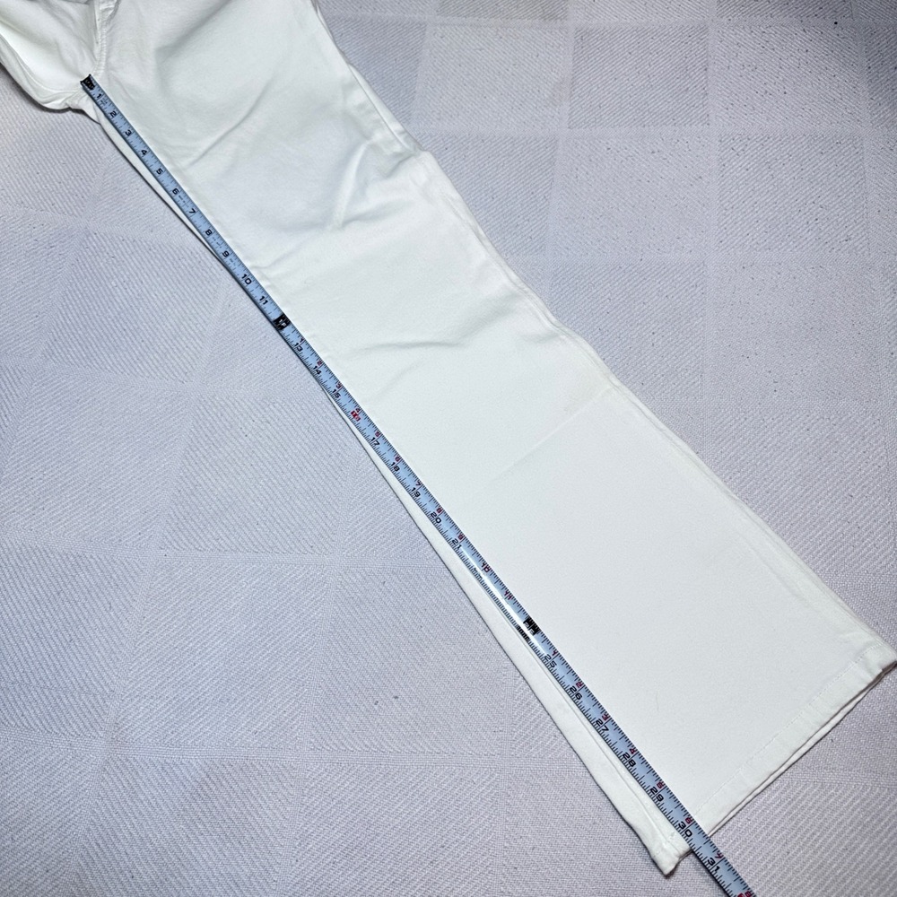 7 For All Mankind Kimmie Bootcut Jeans Womens 28 Stretch White Denim 5 Pocket - Picture 16 of 16